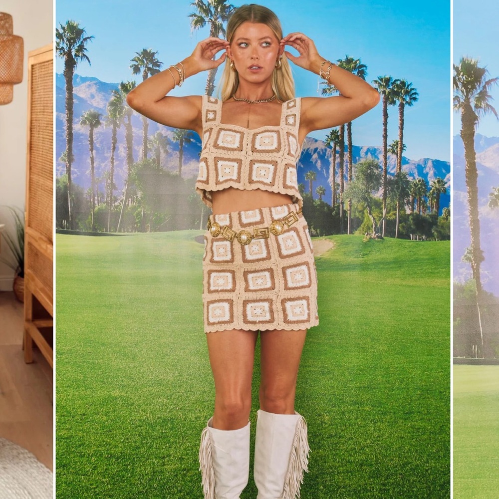 Show Me Your Mumu Crochet Two-Piece Set